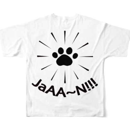 NIKUKYU(JaAA~N!!!)黒 フルグラフィックTシャツ