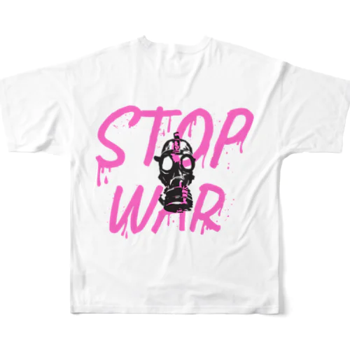 Stop war フルグラフィックTシャツ