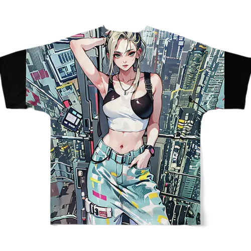 ストリート系 All-Over Print T-Shirt