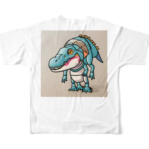 T-Rexアリゲーター All-Over Print T-Shirt