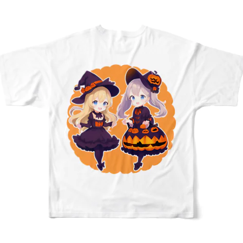 ハロウィンシスターズ All-Over Print T-Shirt