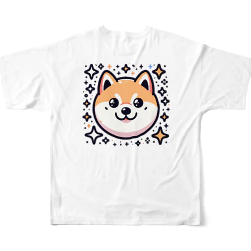 かわいい芝犬 フルグラフィックTシャツ