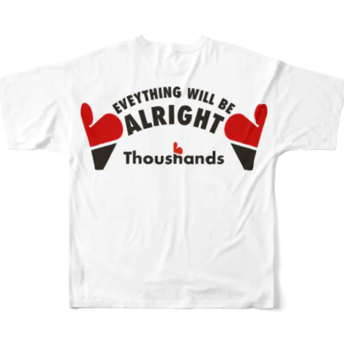 EVERTHING WILL BE ALRIGHT アーチ All-Over Print T-Shirt