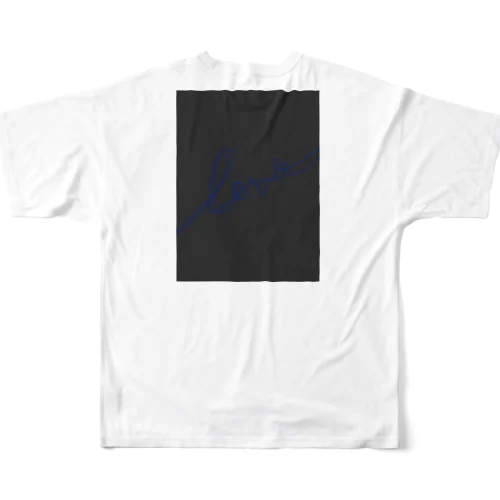 Blue LogoArt × Charcoal All-Over Print T-Shirt