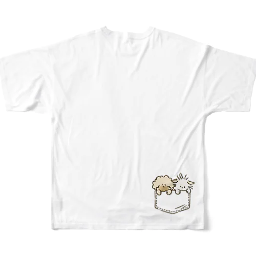 ポケットからぷぷまる All-Over Print T-Shirt