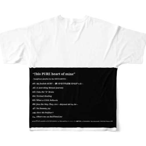 BLACK架空プレイリスト All-Over Print T-Shirt