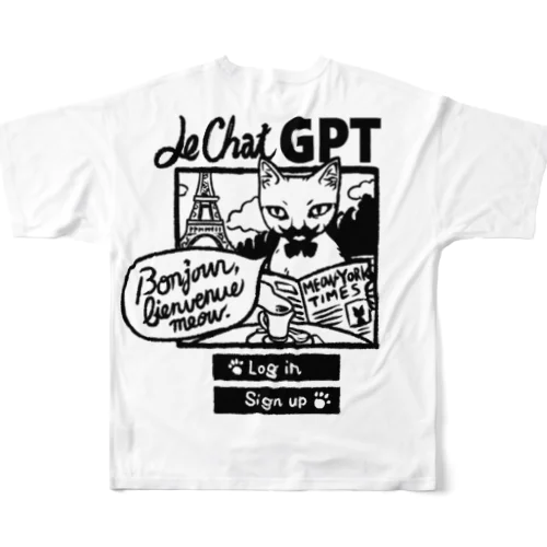 にゃんこGPT(バックプリント) All-Over Print T-Shirt