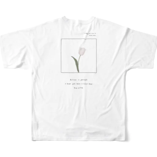 Powderpink tulip , Logoflame . フルグラフィックTシャツ