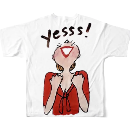 YES! ポジティブWoman フルグラフィックTシャツ