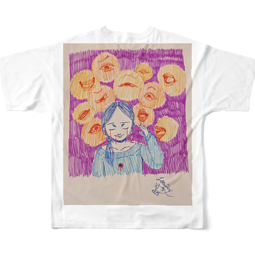 罵倒された血涙ちゃん グッズ All-Over Print T-Shirt