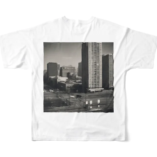 アンティークな都市 フルグラフィックTシャツ