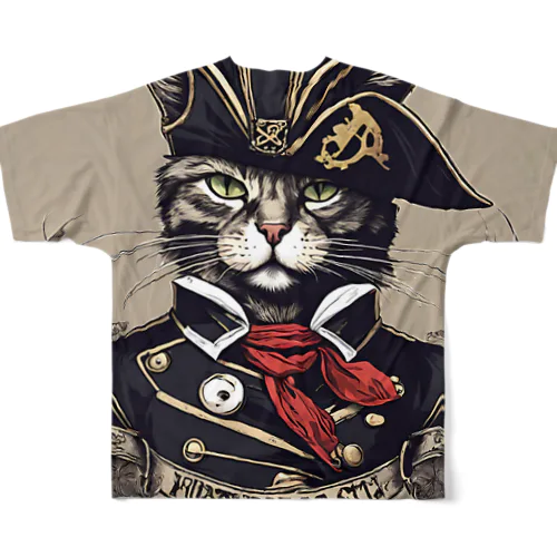 猫海賊団シリーズ★Duke船長 フルグラフィックTシャツ