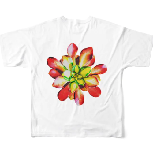 Succulents series アエオニウム All-Over Print T-Shirt