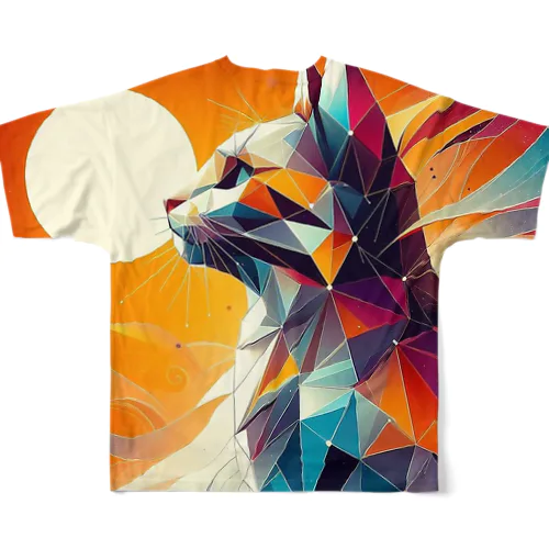 幾何学模様の猫(4) All-Over Print T-Shirt