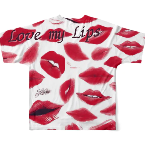 Love my Lips💗 フルグラフィックTシャツ