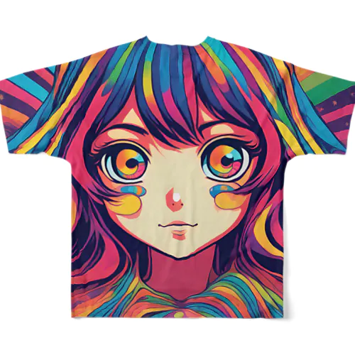 サイケ少女 All-Over Print T-Shirt