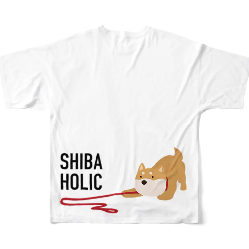 SHIBA HOLIC（赤✕赤） フルグラフィックTシャツ