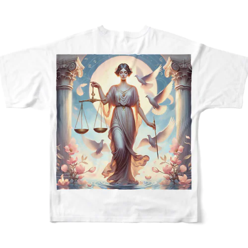 Libra 天秤座 フルグラフィックTシャツ