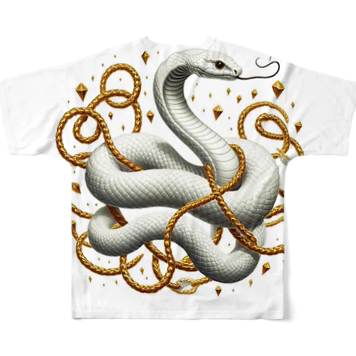 幸運をもたらす白いヘビ All-Over Print T-Shirt