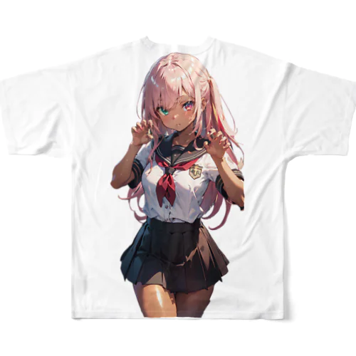 ガオーのポーズ フルグラフィックTシャツ