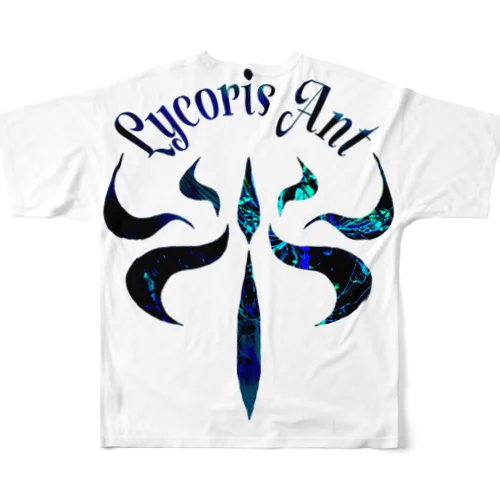 LycorisAnt（リコリスアント）ロゴ（青） All-Over Print T-Shirt