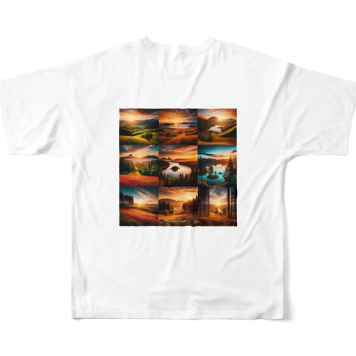 夕焼け小焼け All-Over Print T-Shirt