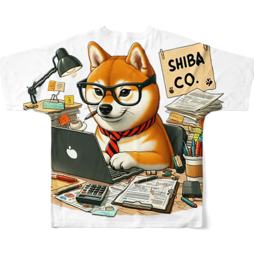 シバらくは忙しい柴犬 All-Over Print T-Shirt