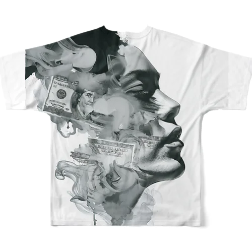 アート「女性の横顔」 All-Over Print T-Shirt