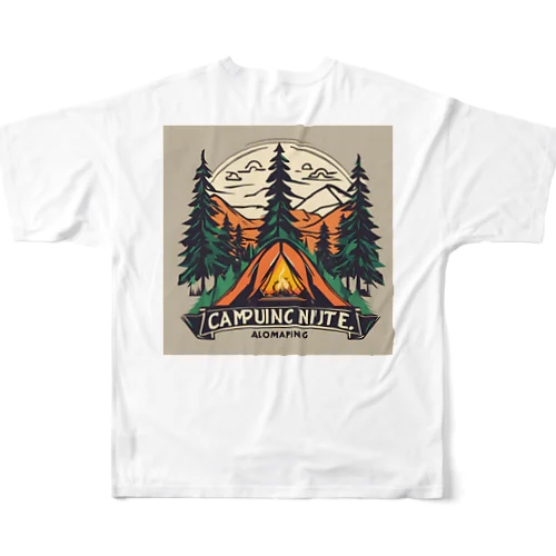 夕森キャンプファイヤー All-Over Print T-Shirt