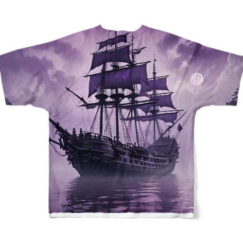 幽霊船 フルグラフィックTシャツ