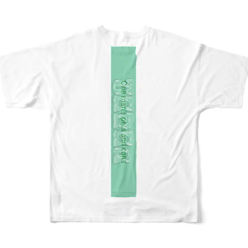 1人賛否「TADAa！」前面ロゴ無し All-Over Print T-Shirt