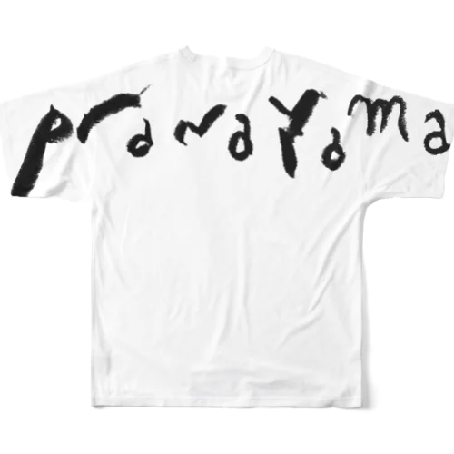 yogaの八支則　pranayama  フルグラフィックTシャツ