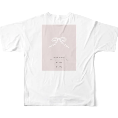 🩰 Balletcore ribbon . All-Over Print T-Shirt