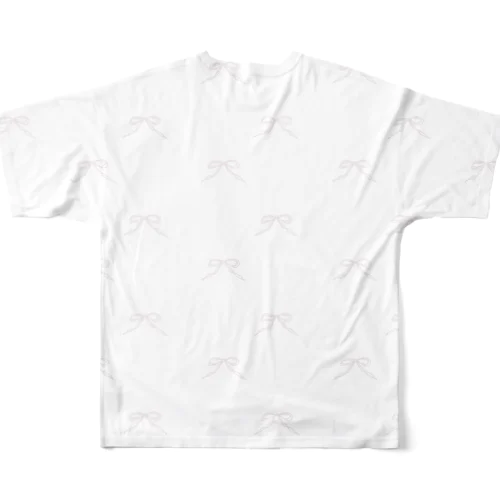 🩰 Balletcore Ribbon pattern . All-Over Print T-Shirt