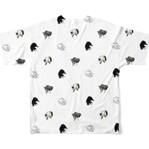 やんのかステップ猫BIG4 All-Over Print T-Shirt