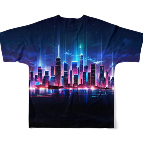 Urban Night Scene フルグラフィックTシャツ