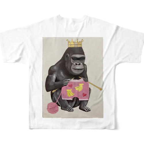 GORILLA　CHAMPION All-Over Print T-Shirt