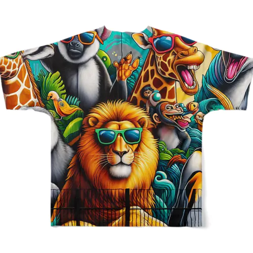 ストリート動物園 All-Over Print T-Shirt