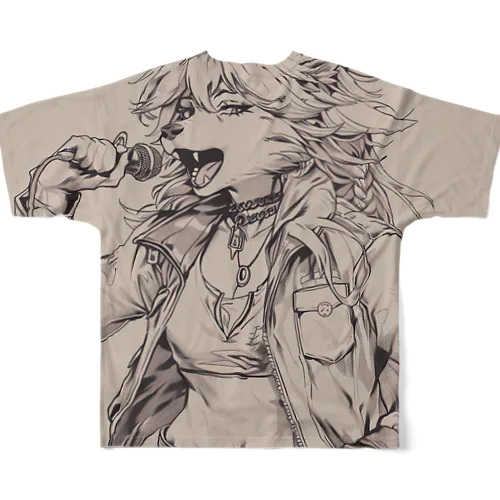 可愛いオオカミ All-Over Print T-Shirt