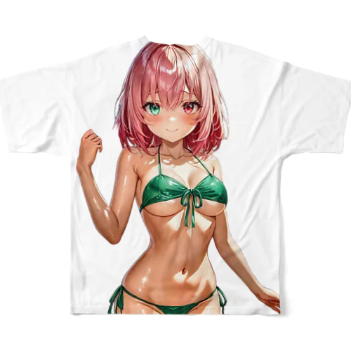 リボンビキニ All-Over Print T-Shirt