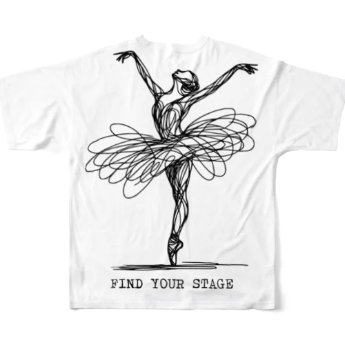 自分の人生のステージを踊る All-Over Print T-Shirt