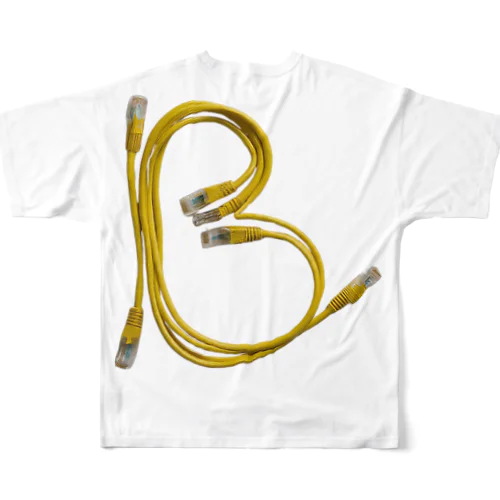 ケーブル配線コードで作ったイニシャル-B All-Over Print T-Shirt