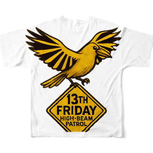 13日の金曜日（黄カラス） All-Over Print T-Shirt