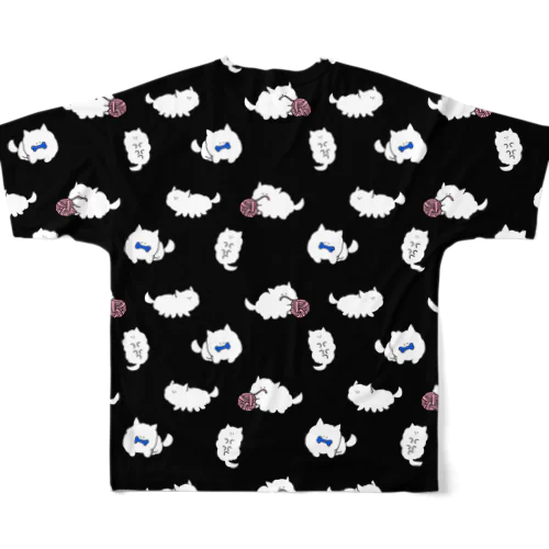 かびいぬたくさん(黒) All-Over Print T-Shirt