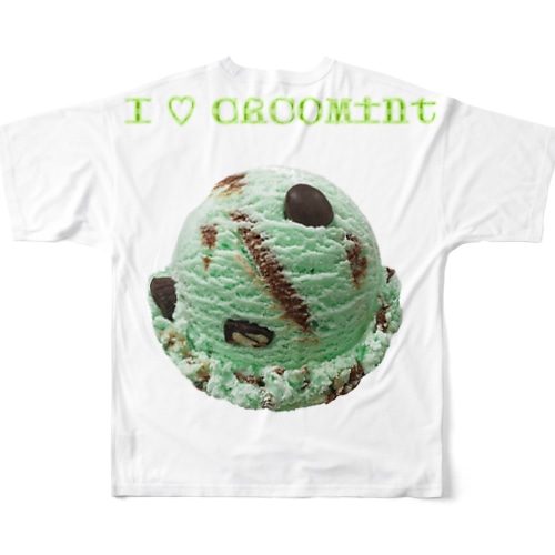 ♡チョコミントアイス All-Over Print T-Shirt