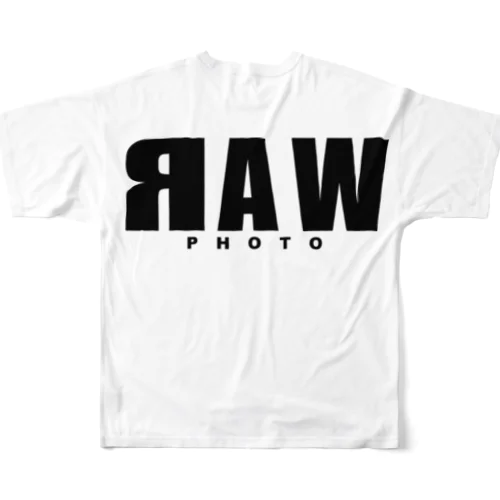 RAW黒 フルグラフィックTシャツ