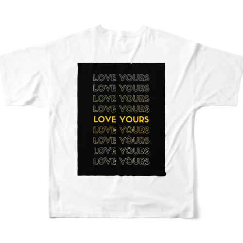 LOVE YOURS フルグラフィックTシャツ