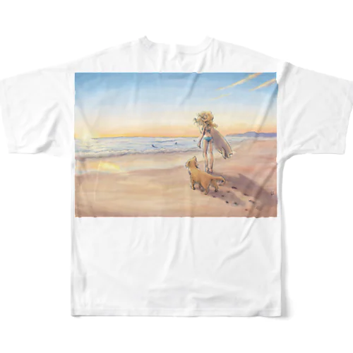 sunrise beach フルグラフィックTシャツ