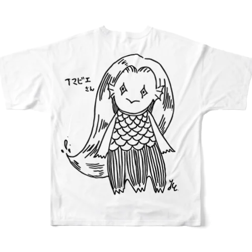 アマビエさん フルグラフィックTシャツ