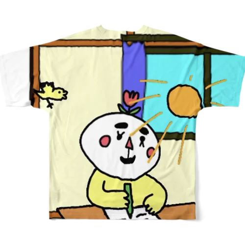 勉強さん フルグラフィックTシャツ